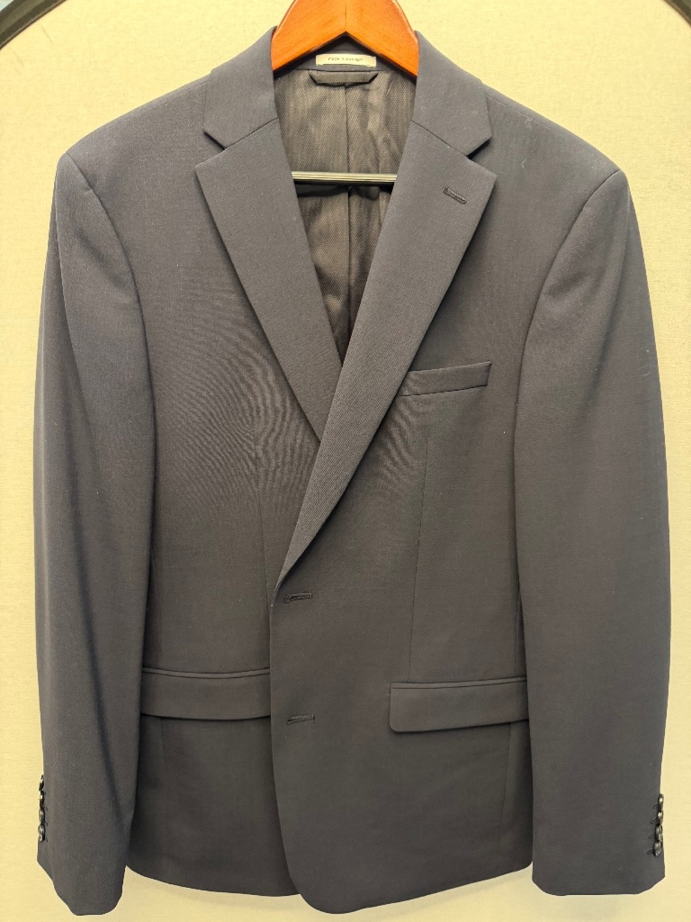Bar III Men’s Slim Fit Navy Wool Blend Blazer Sport Coat 40R